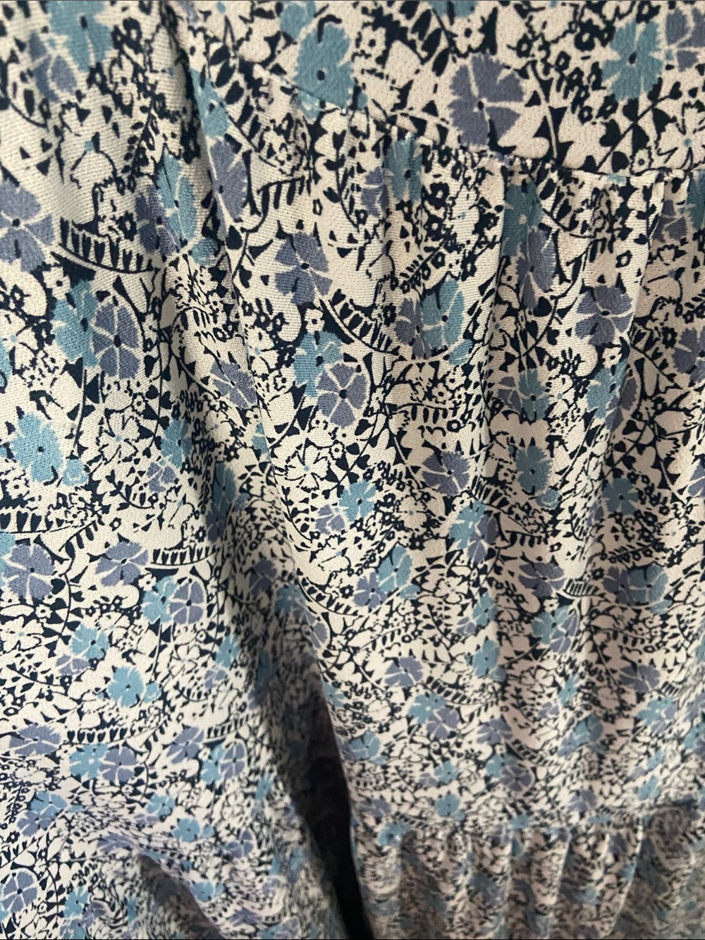 Cottage core, Max Studio Blue and White Floral Maxi Dress soze 3x - Picture 5 of 9